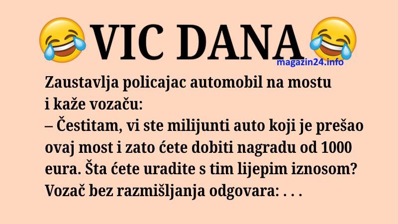 VIC DANA: Nagrada vozaču