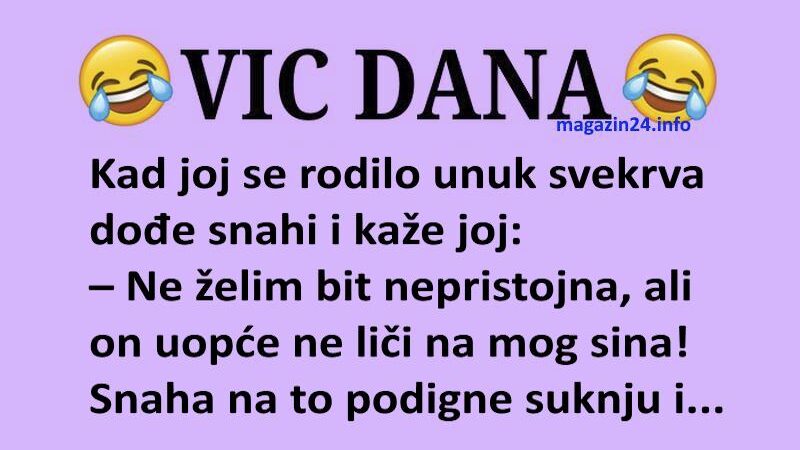 VIC DANA: Rodio se unuk