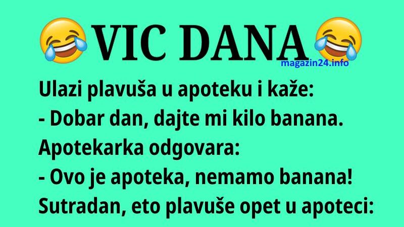 VIC DANA: Plavuša kupuje banane